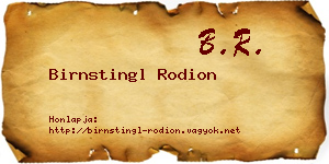 Birnstingl Rodion névjegykártya